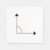 90 Grad rechtsgerichtetes Party Serviette (Vorderseite)