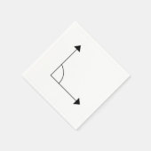 90 Grad rechtsgerichtetes Party Serviette (Ecke)