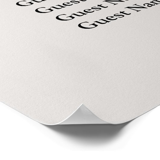 90 Gray Wedding Seating Chart Poster (Ecke)