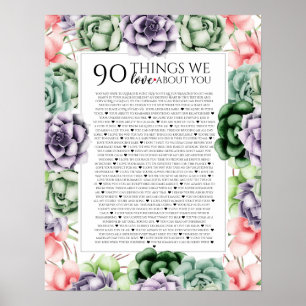 90 Gründe, aus denen wir Sie Liebe geben, 45 Gründ Poster