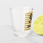 90 Gutes Gold Imitate Glitzer Stripe Custom Schnapsglas (Links)