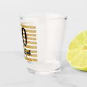 90 Gutes Gold Imitate Glitzer Stripe Custom Schnapsglas (Rechts)