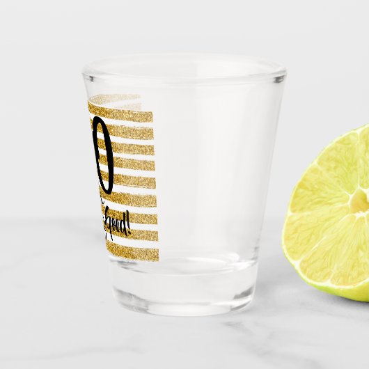 90 Gutes Gold Imitate Glitzer Stripe Custom Schnapsglas (Rechts)