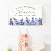 90. Happy Birthday Banner Blue July Birth Blume (Insitu)