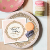 90. Happy Birthday Party Celebration Round Decor Serviette