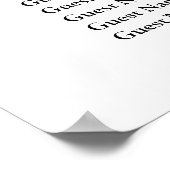 90 Hochzeitsdiagramm in Rot und Gold Poster (Ecke)