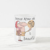 90 ist schöne T-Shirts und Geschenke Mattglastasse (Mittel)