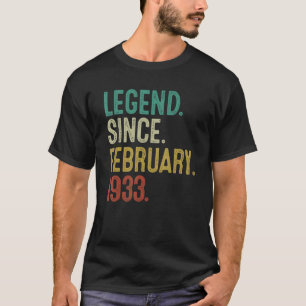 90 Jahre alt 90. Geburtstag seit 1. Februar T-Shirt