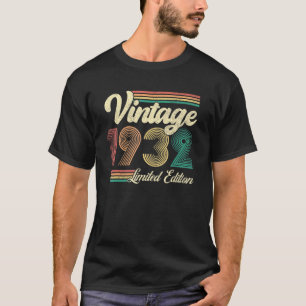 90 Jahre alt Geboren 1932 Vintag 90. Geburtstagsfe T-Shirt