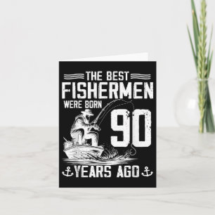 90 Jahre alt Geschenke Männer Fischer 90 Geburtsta Karte