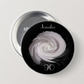90 Jahre alt, hellrosa Rose Knopf Button (Vorne & Hinten)