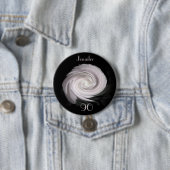 90 Jahre alt, hellrosa Rose Knopf Button (Beispiel)