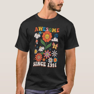 90 Jahre alt Phantastisch seit 1933 Groovy Retro 9 T-Shirt