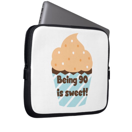 90 Jahre alt sind süße T - Shirt und Geschenke zum Laptopschutzhülle (Vorne Rechts)