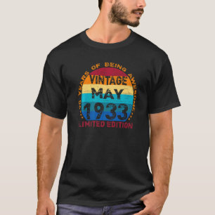 90 Jahre alt Vintager Mai 1933 erschütterte 90. Ge T-Shirt