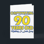 90 JAHRE ALTE GEBURTSTAGSGESTALTUNG KARTE<br><div class="desc">faszinierend,  90 Jahre alt,  sodass es leicht aussieht</div>