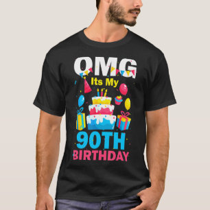 90 Jahre alte Geburtstagsparty OMG Happy 90. Birth T-Shirt