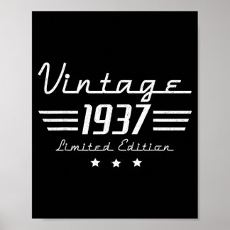 90 Jahre alte Geschenke Männer Vintage Clic Auto 1 Poster