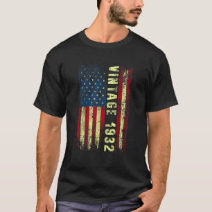 90 Jahre alte Vintage-amerikanische Flagge von 193 T-Shirt