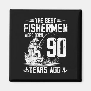 90 Jahre alter Geschenk Männer Fischer 90 Geburtst Magnet