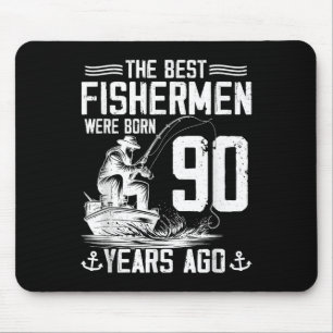 90 Jahre alter Geschenk Männer Fischer 90 Geburtst Mousepad