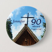 90 Jahre altes, altes Country Church Button Button (Vorderseite)