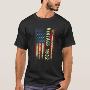 90 Jahre altes Vintage 1932 American Flag 90. Gebu T-Shirt