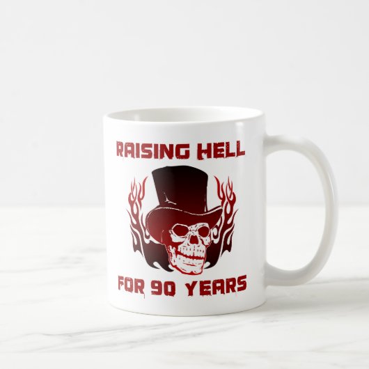 90 Jahre Hell anheben Kaffeetasse (Rechts)