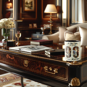 90 Jahre junge Foto Collage Tasse - Individuelle N