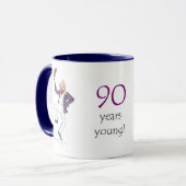 "90 Jahre junge" Kaffee-Tasse Tasse (Vorderseite Links)