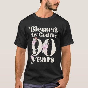 90 Jahre lang gesegnet von Gott T-Shirt