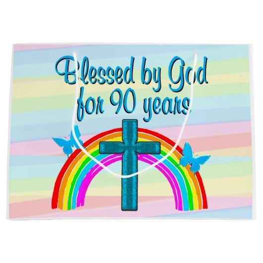 90 JAHRE LANG VON GOTT GESCHLOSSEN GROßE GESCHENKTÜTE (Vorderseite)