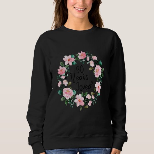 90 Jahre Liebe Männer Frauen 90 Jahre alt Blumenko Sweatshirt (Vorderseite)