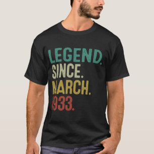 90 Jahre Vintager März 1933 90. Geburtstag Männer T-Shirt