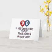 90-jährige lustige Geburtstagsentwürfe Karte (Gelbe Blume)