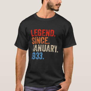 90-jähriger  Legende seit Januar 1933 90. Geburtst T-Shirt