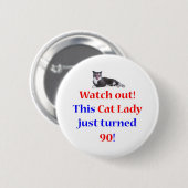 90 Katzen-Dame Button (Vorne & Hinten)