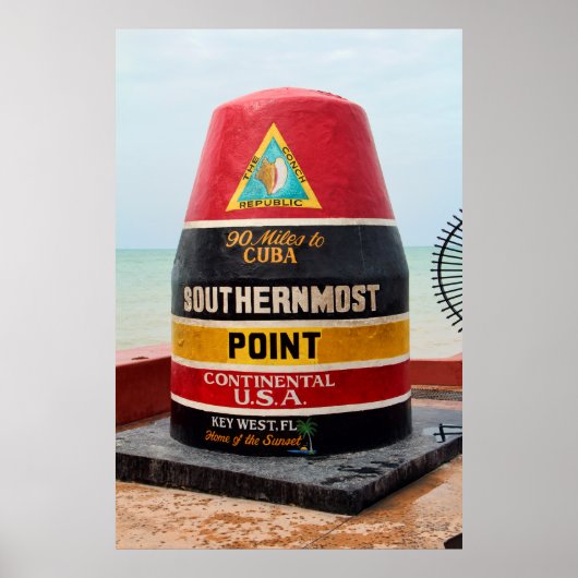 90 KM nach KUBA - KEY WEST FLORIDA Poster (Vorne)