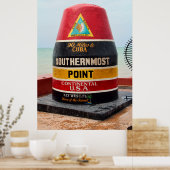 90 KM nach KUBA - KEY WEST FLORIDA Poster (Küche)