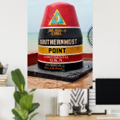 90 KM nach KUBA - KEY WEST FLORIDA Poster (Heimbüro)