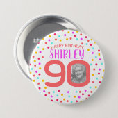 90. kundenspezifisches Foto bunter korallenroter Button (Vorne & Hinten)