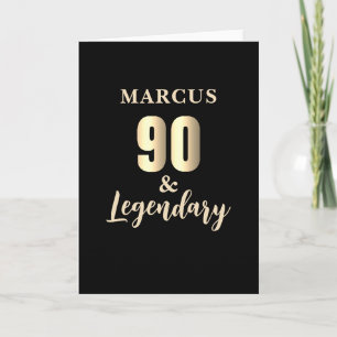 90 & Legendary Gold 90. Geburtstag Karte