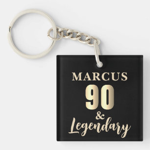 90 & Legendary Gold 90. Geburtstag Schlüsselanhänger
