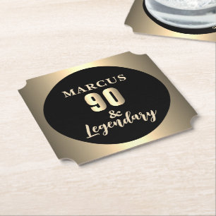 90 & Legendary Gold 90. Geburtstagsfeier Untersetzer