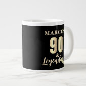 90 & Legendary Gold 90th Birthday  Jumbo-Tasse (Vorderseite Rechts)