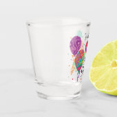 90. Lila Aqua Birthday Balloons Individuelle Name Schnapsglas (Links)