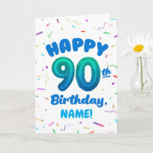 90. Luftballon-Nummer Benutzerdefinierter Name Geb