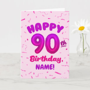 90. Luftballon-Nummer Benutzerdefinierter Name Geb Karte