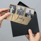 90. männliche Geburtstagsfeier Foto Einladung Postkarte