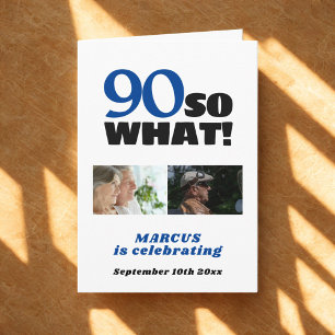 90 Na und Lustig 90. Geburtstag 2 Fotos Geburtstag Karte